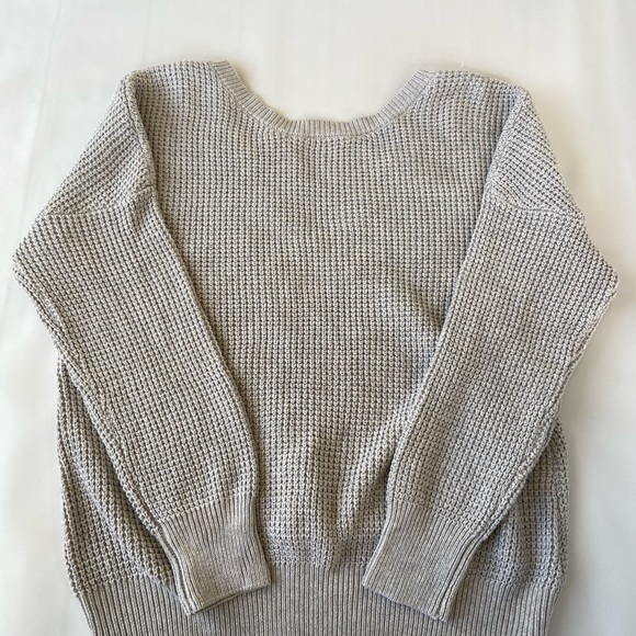NWOT Asvivid Sweater - size large grey silver backless - Picture 3 of 4